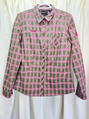 Mammut Button Up Shirt Women's Size Medium Plaid
